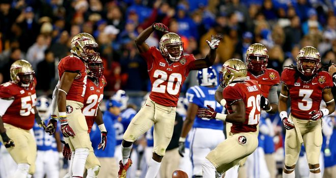 Lamarcus Joyner celebrates with the Florida State Seminoles