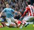 Samir Nasri in action against Stoke City