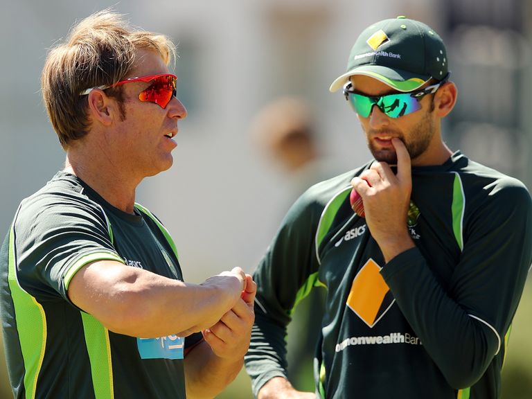 Nathan Lyon (right): Poised for a return to the Australia limited-overs team for the first time since 2012.