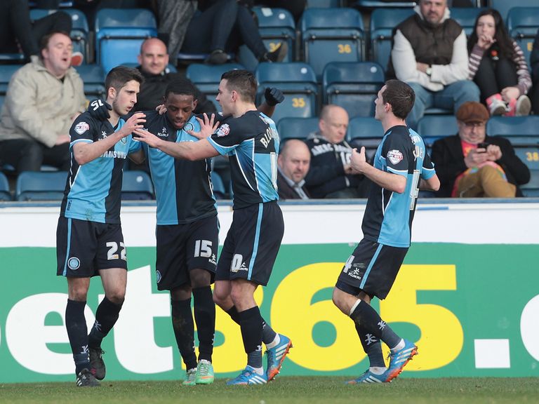 Wycombe's Max Kretzschmar celebrates after scoring