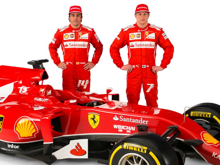 Alonso (l) has outperformed Raikkonen at Ferrari so far this season