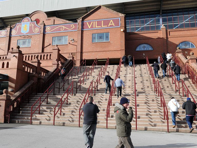 Aston Villa: Keen to trial 'rail-seats' at Villa Park