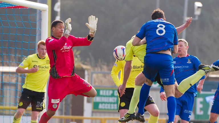Ross Draper: Heads a first-half equaliser for Inverness