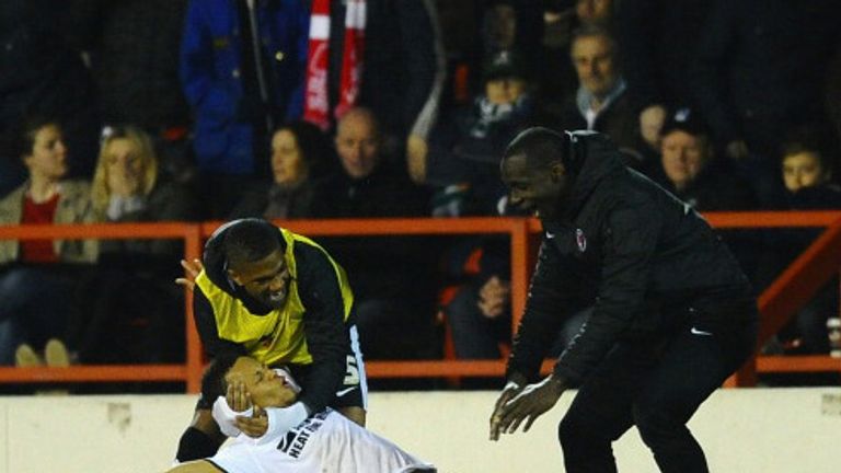 Jordan Cousins: Celebrates the winner