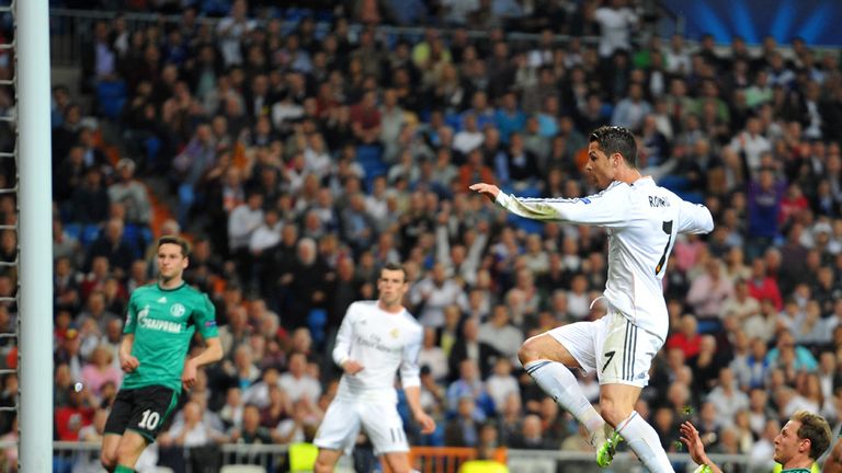 Cristiano Ronaldo turns home a Gareth Bale cross