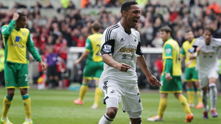 Jonathan de Guzman: Celebrates against Norwich