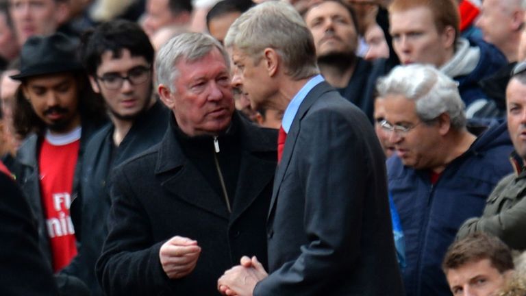 Arsene Wenger and Sir Alex Ferguson: At The Emirates last April