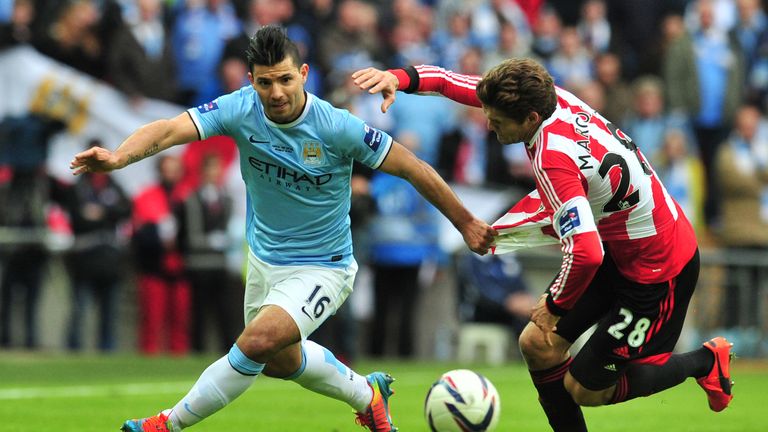 Aguero won the League Cup with Manchester City in 2014