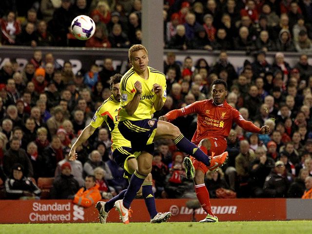 Daniel Sturridge scores his goal for Liverpool
