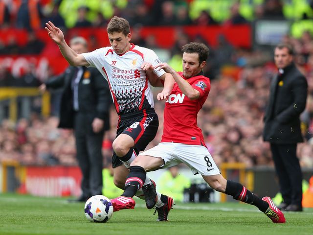 Juan Mata tries to stop Jon Flanagan