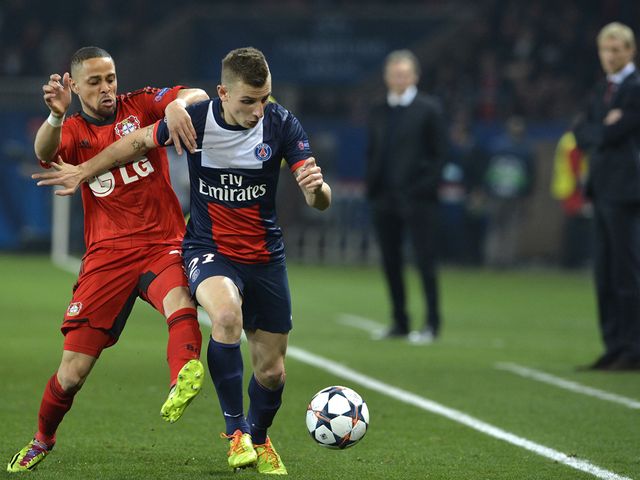 Sidney Sam and Lucas Digne compete