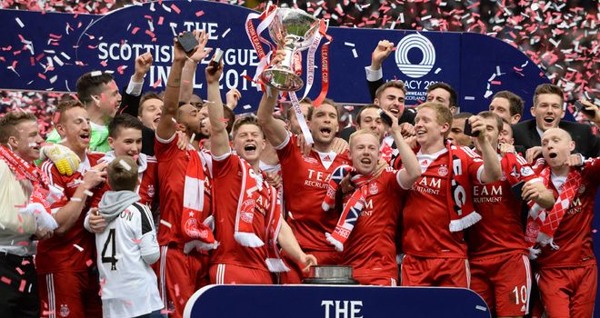Aberdeen: Triumphed after a shoot-out at Celtic Park