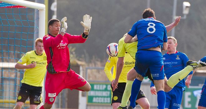 Ross Draper: Heads a first-half equaliser for Inverness