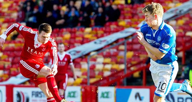 Ryan Jack: Scores the only goal of the game as Aberdeen beat St Johnstone