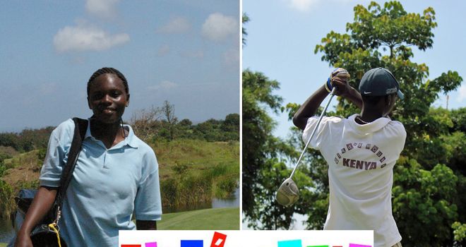 Two of the young Kenyan caddies