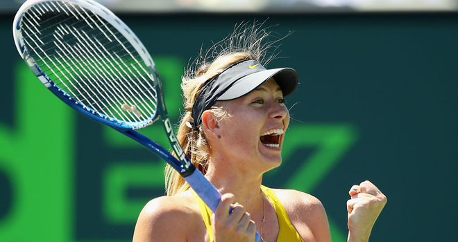 Maria Sharapova: Beat Petra Kvitova to reach the semis in Miami