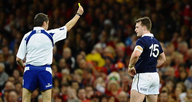 Stuart Hogg: Apologises for red card in record defeat against Wales