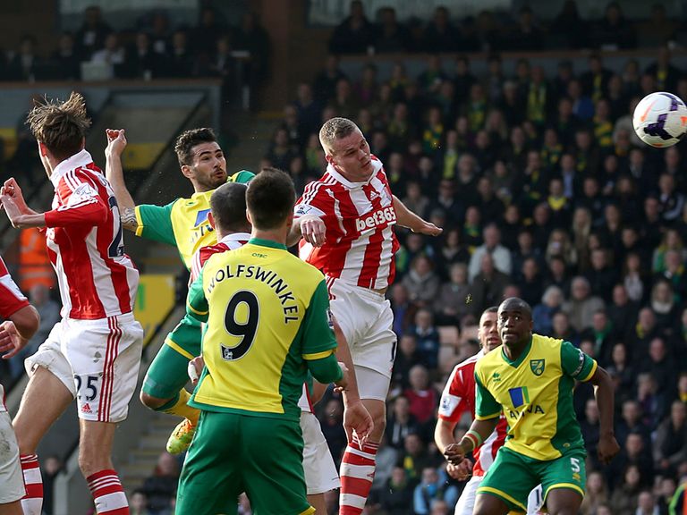 Bradley Johnson scored with his head against Stoke