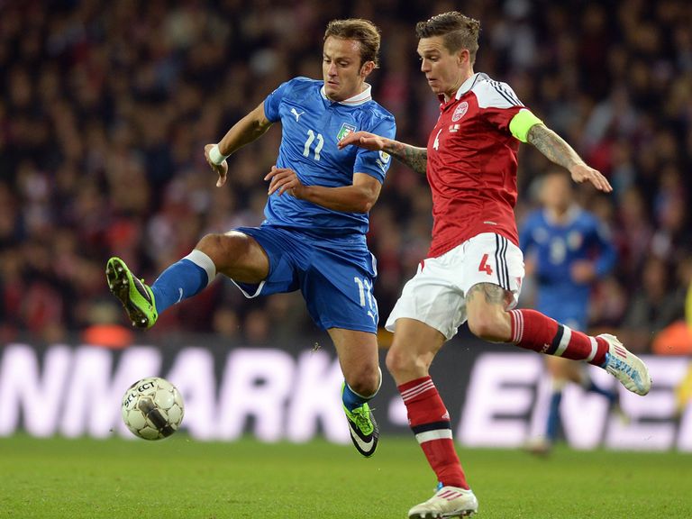 Daniel Agger (r): Backing Liverpool team-mate Raheem Sterling