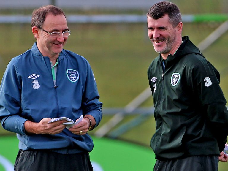 Roy Keane (right): Played down talk of joining United