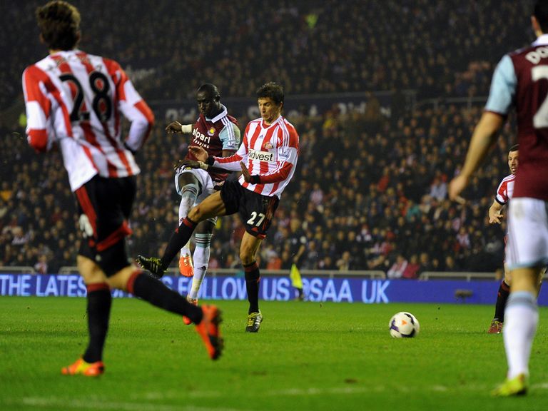 Diame fires home what proved to be the decisive goal