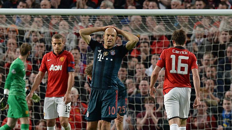 Arjen Robben: Rues rues a missed chance at Old Trafford