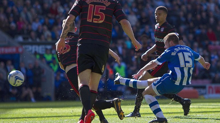 Callum McManaman: Scores his Wigan's third goal against Reading