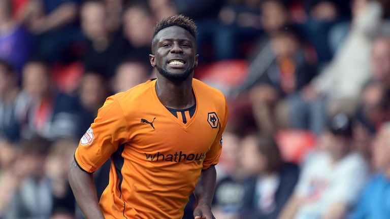 Bakary Sako: Celebrates scoring Wolves' second
