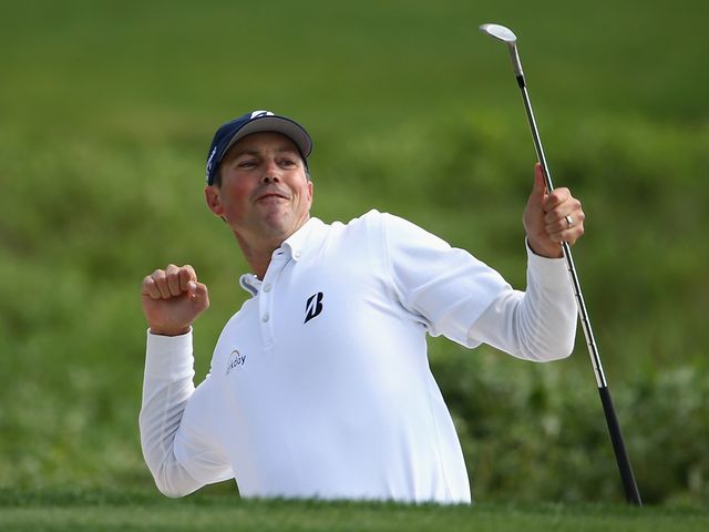 Matt Kuchar celebrates his vital birdie