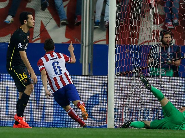 Koke scores the only goal of the second leg