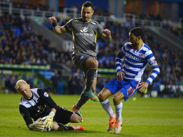 Kasper Schmeichel collects the ball