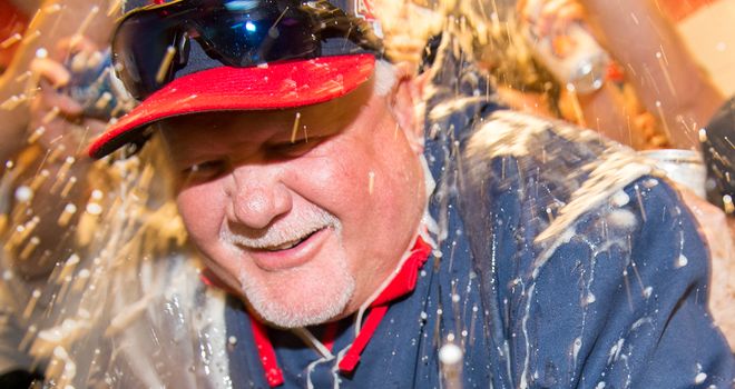 Ron Gardenhire celebrates his landmark win