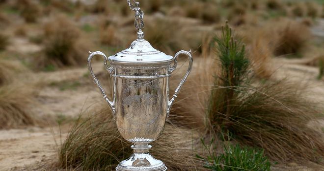 The famed US Open trophy