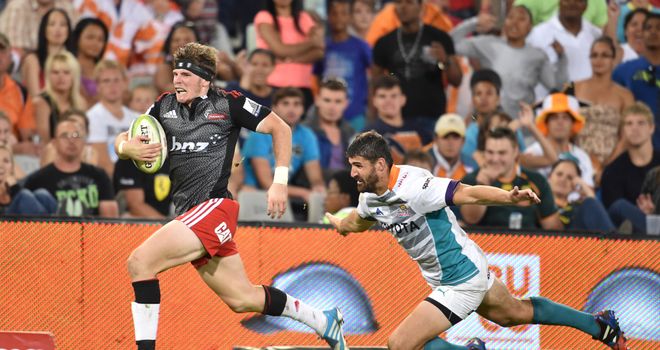 Colin Slade (L): Scored 25 points during the Crusaders' victory over the Cheetahs
