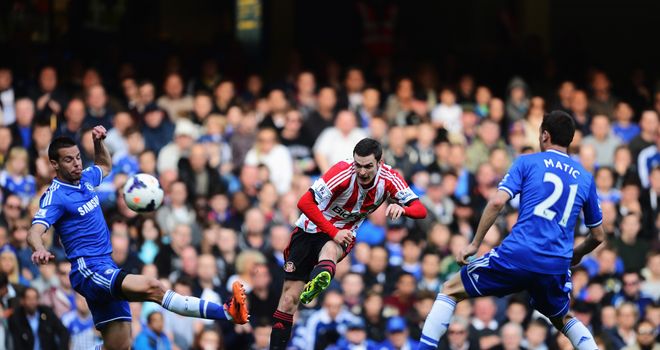Adam Johnson: Sunderland winger in action against Chelsea