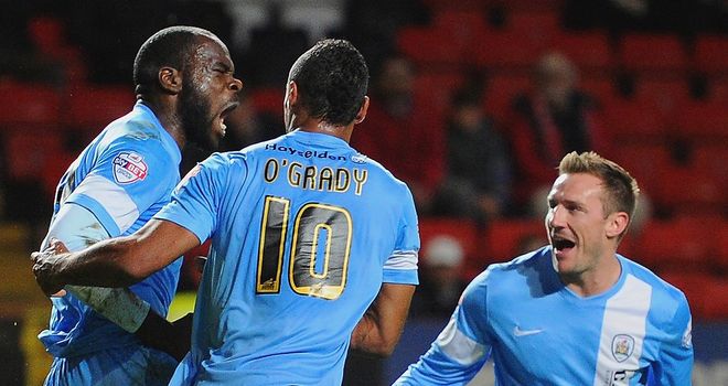 Jean-Yves Mvoto: Celebrates his first-half goal