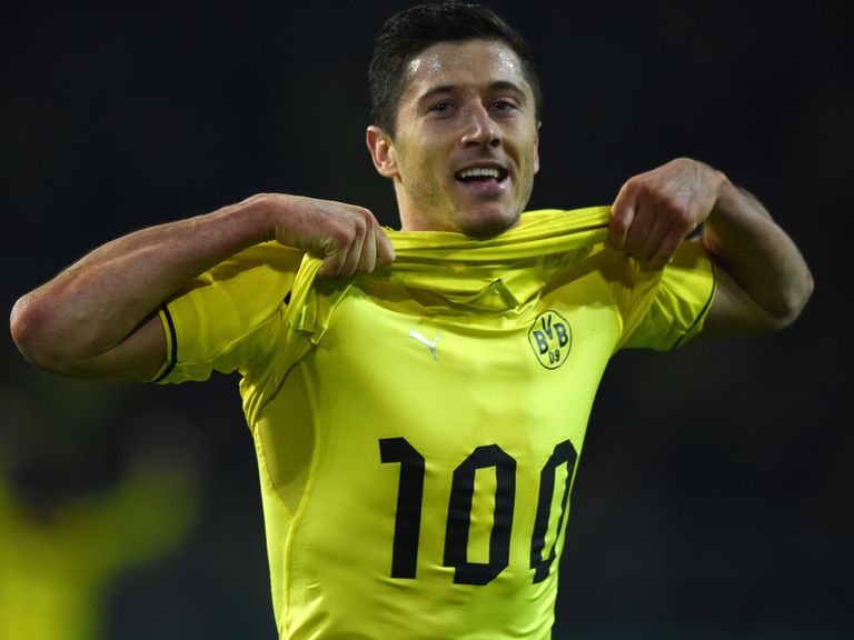 Lewandowski netted his 100th competitive goal for Dortmund