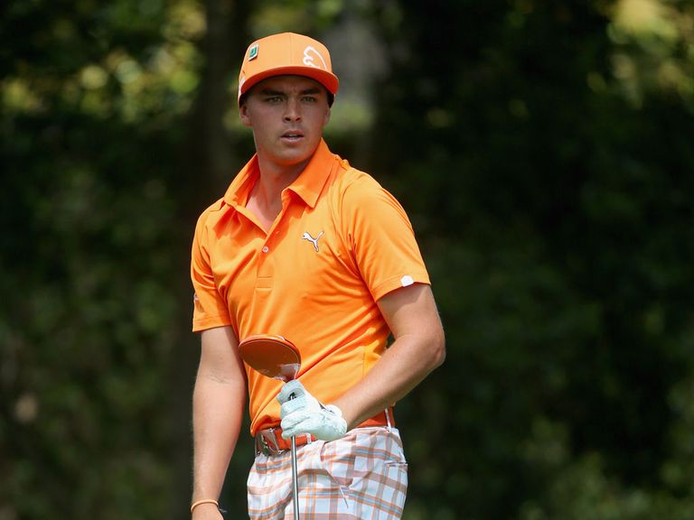 Rickie Fowler in action on Masters Sunday