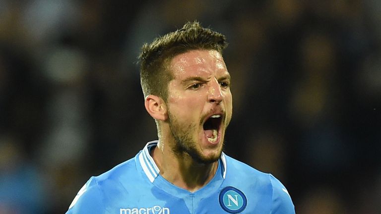 Dries Mertens of Napoli celebrates after scoring