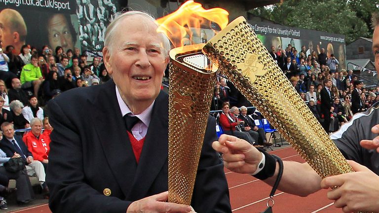 Sir Roger Bannister was the first man to break the four-minute mile barrier
