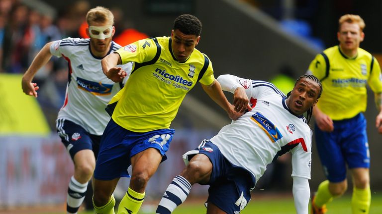 Neil Danns (right): Bagged a brace for Bolton