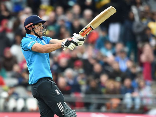 Alastair Cook hits out during an easy England win