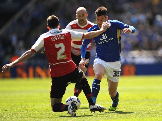 David Nugent in action for Leicester