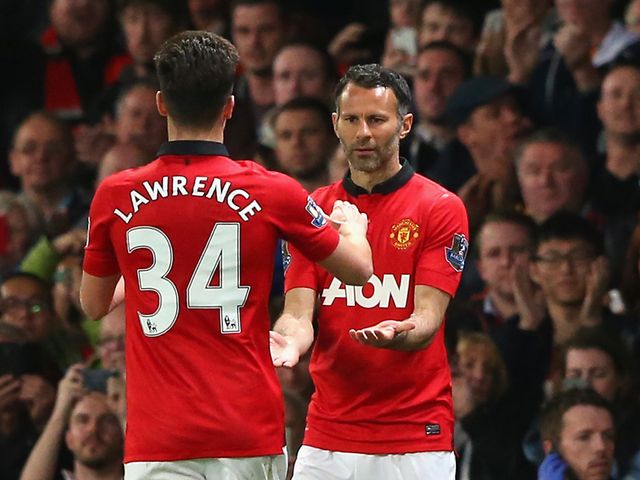 Ryan Giggs came off the substitutes' bench at Old Trafford