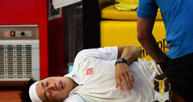 Nishikori's Madrid Masters push was thwarted by a back injury