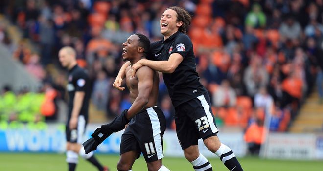 Callum Harriott: Celebrated his hat-trick