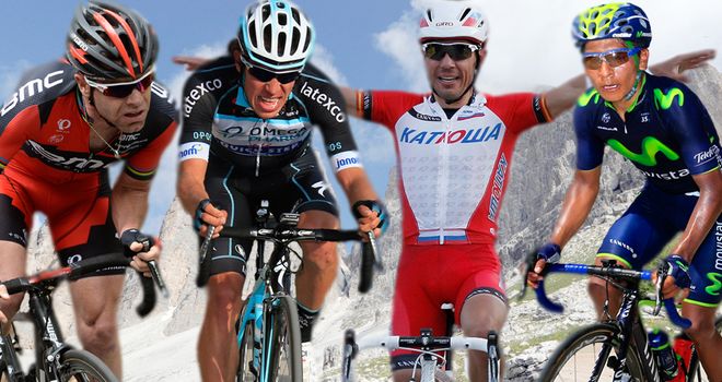 Cadel Evand, Rigoberto Uran, Joaquim Rodriguez and Nairo Quintana are among the Giro d'Italia favourites