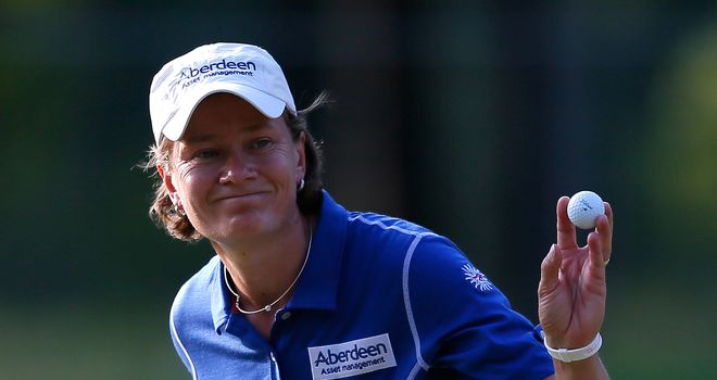 Catriona Matthew: Kept her place at the top of the leaderboard in Alabama