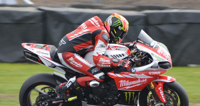 Leading from the front: Josh Brookes exits Old Hall on his way to victory in race two at Oulton Park. Photo: Nick Soye