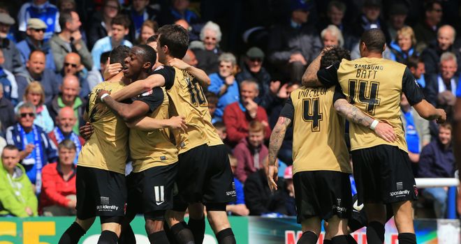 Moses Odubajo: Celebrates scoring Orient's equaliser
